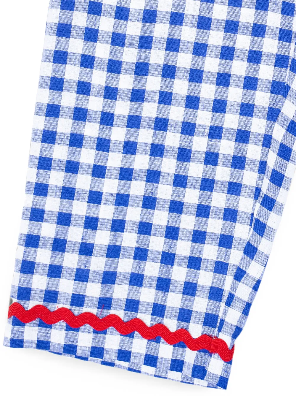 Siola Broek met gingham-ruit en afwerking Blauw
