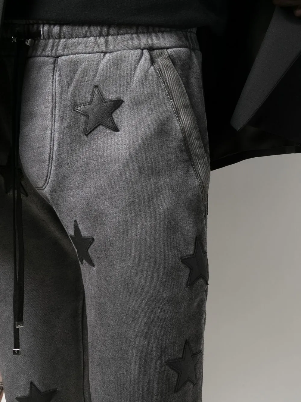 Amiri Star Pattern Gradient Track Trousers In Grey