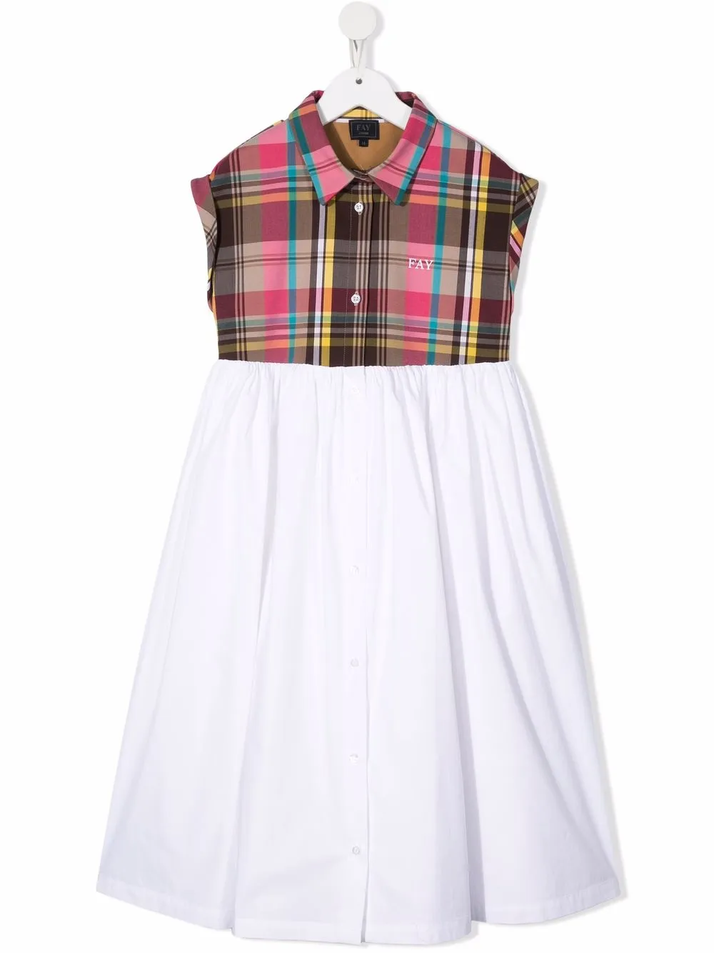 

Fay Kids vestido camisero sin mangas - Blanco