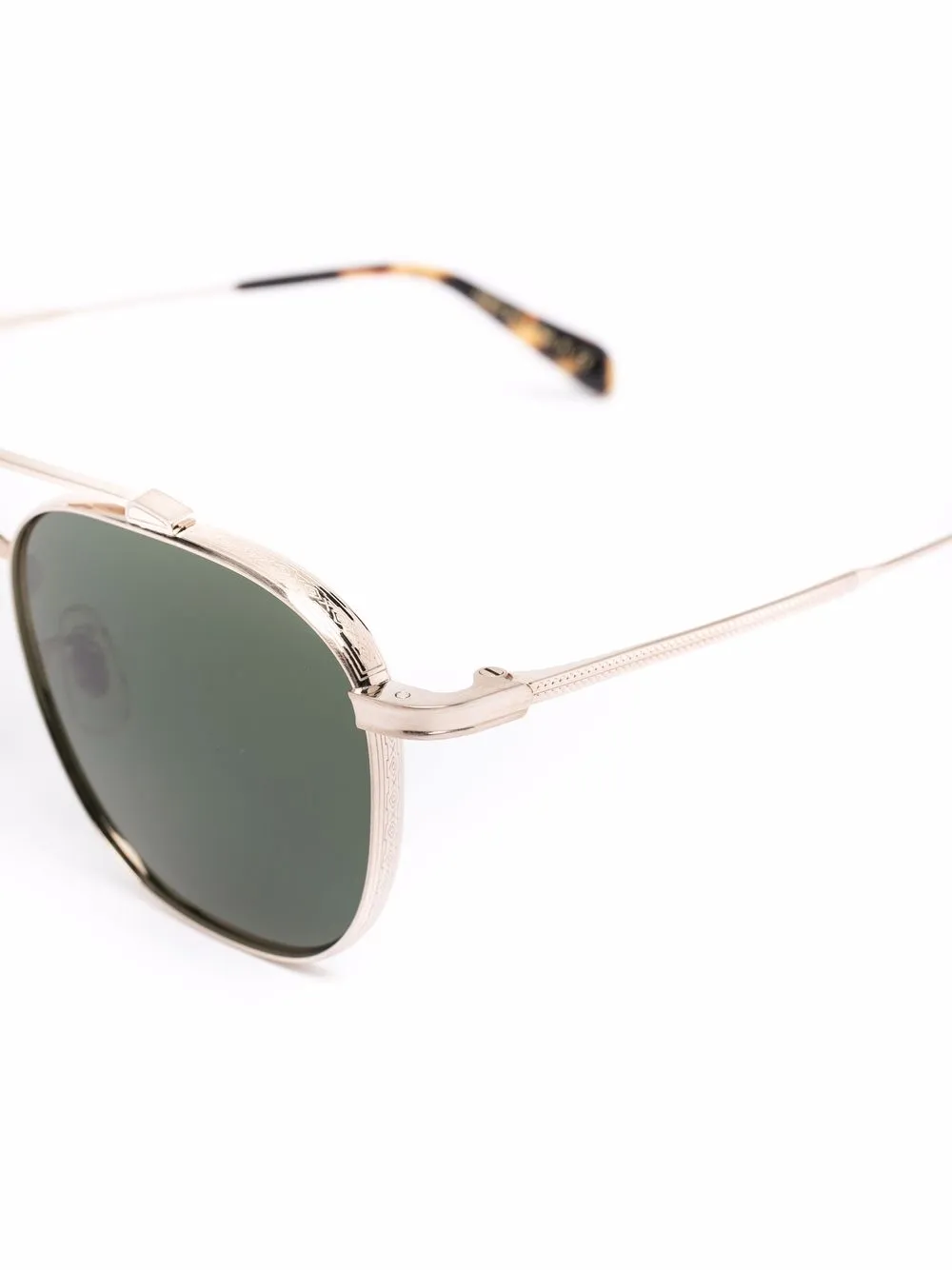 Oliver Peoples Mandeville zonnebril met piloten montuur Goud