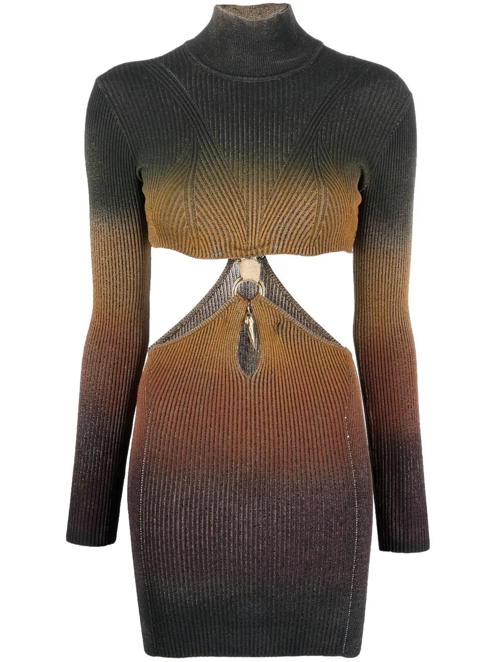 

Roberto Cavalli gradient ribbed knit dress - Brown