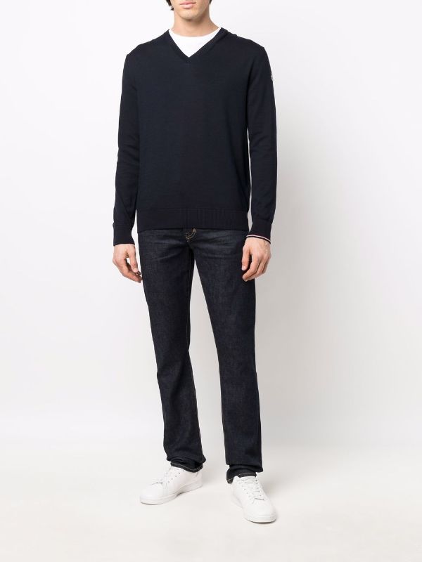 moncler v neck jumper