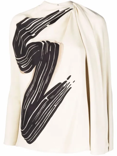 FENDI blouse imprimée en soie