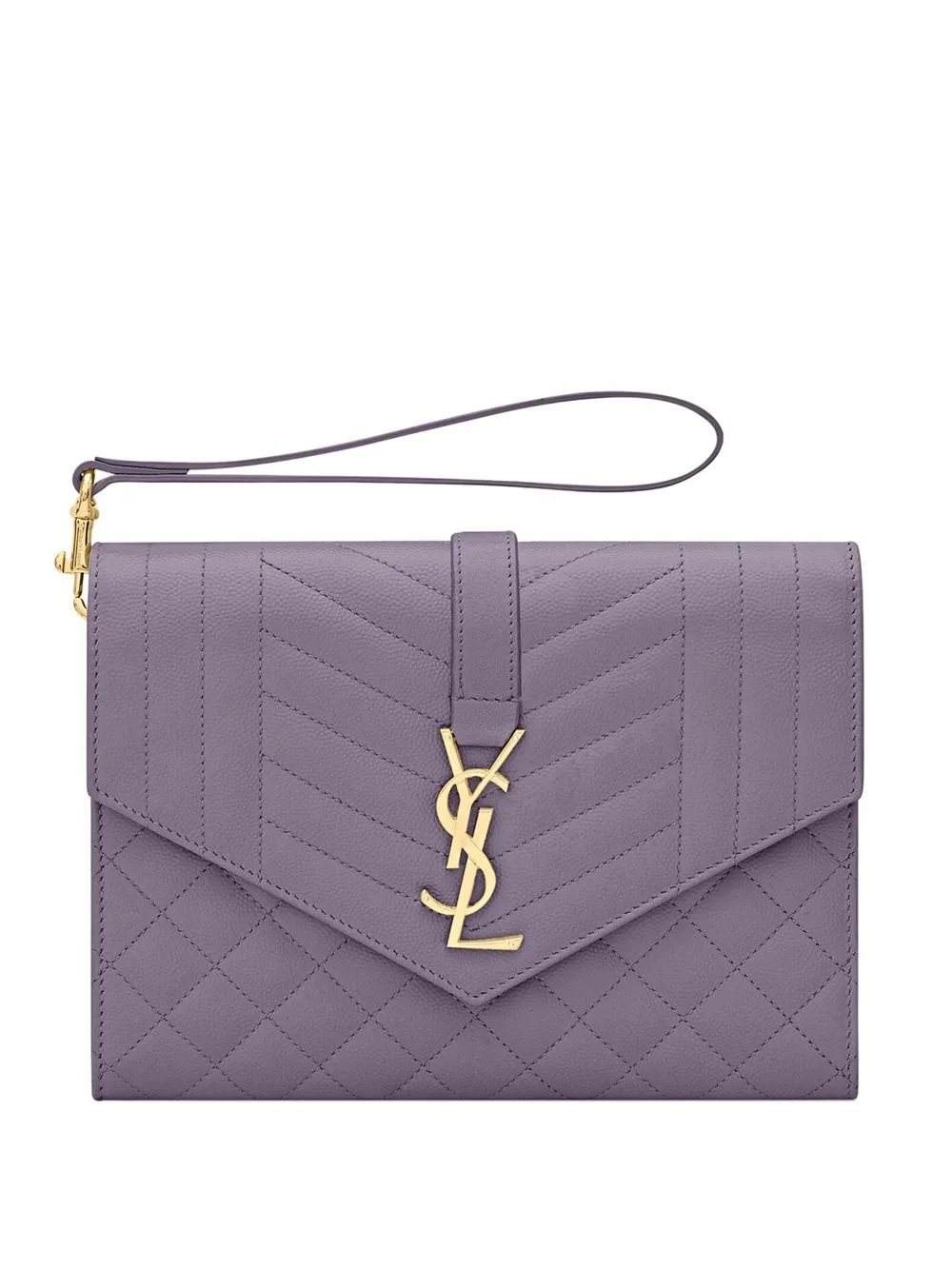 

Saint Laurent bolsa de mano de matelassé - Morado