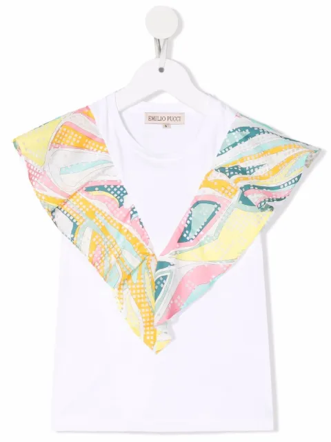 PUCCI Junior T-Shirt mit Schal