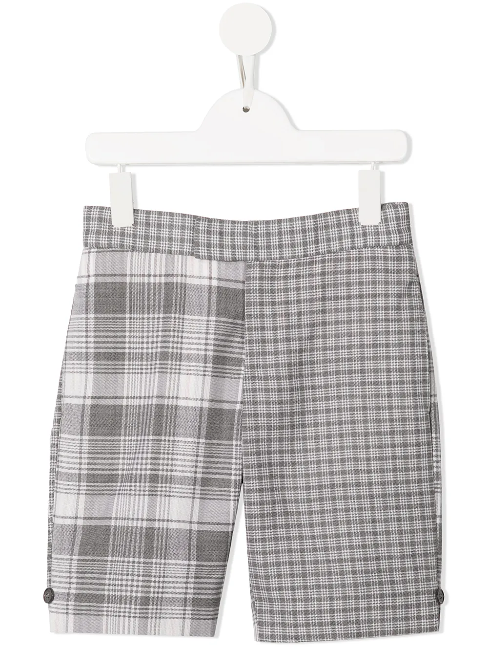 

Thom Browne Kids shorts de vestir con estampado de cuadros - Gris