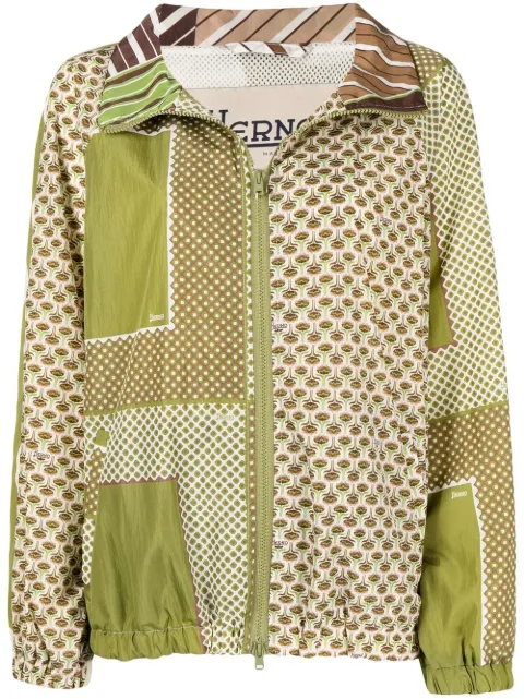 Herno mix-print zip-up jacket