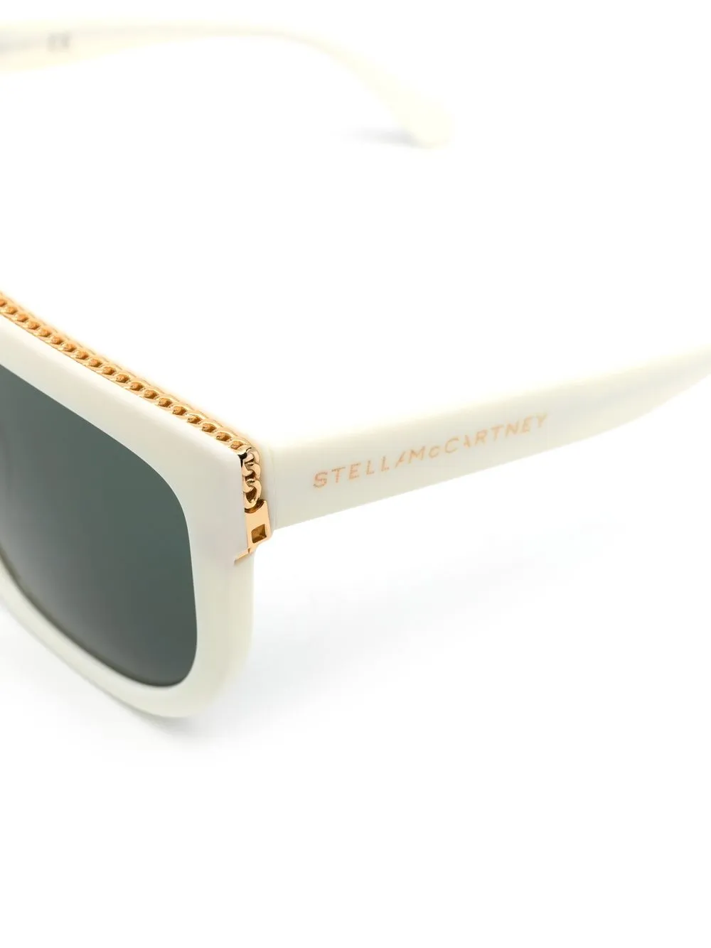 Stella McCartney Eyewear Zonnebril met vierkant montuur Beige