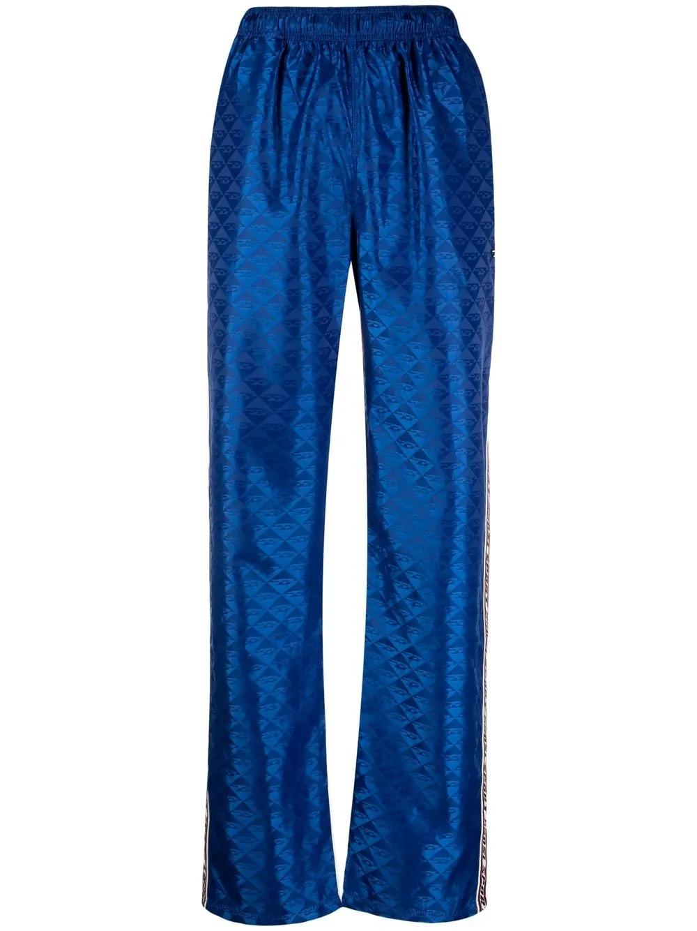 

Diesel monogram-print straight trousers - Blue