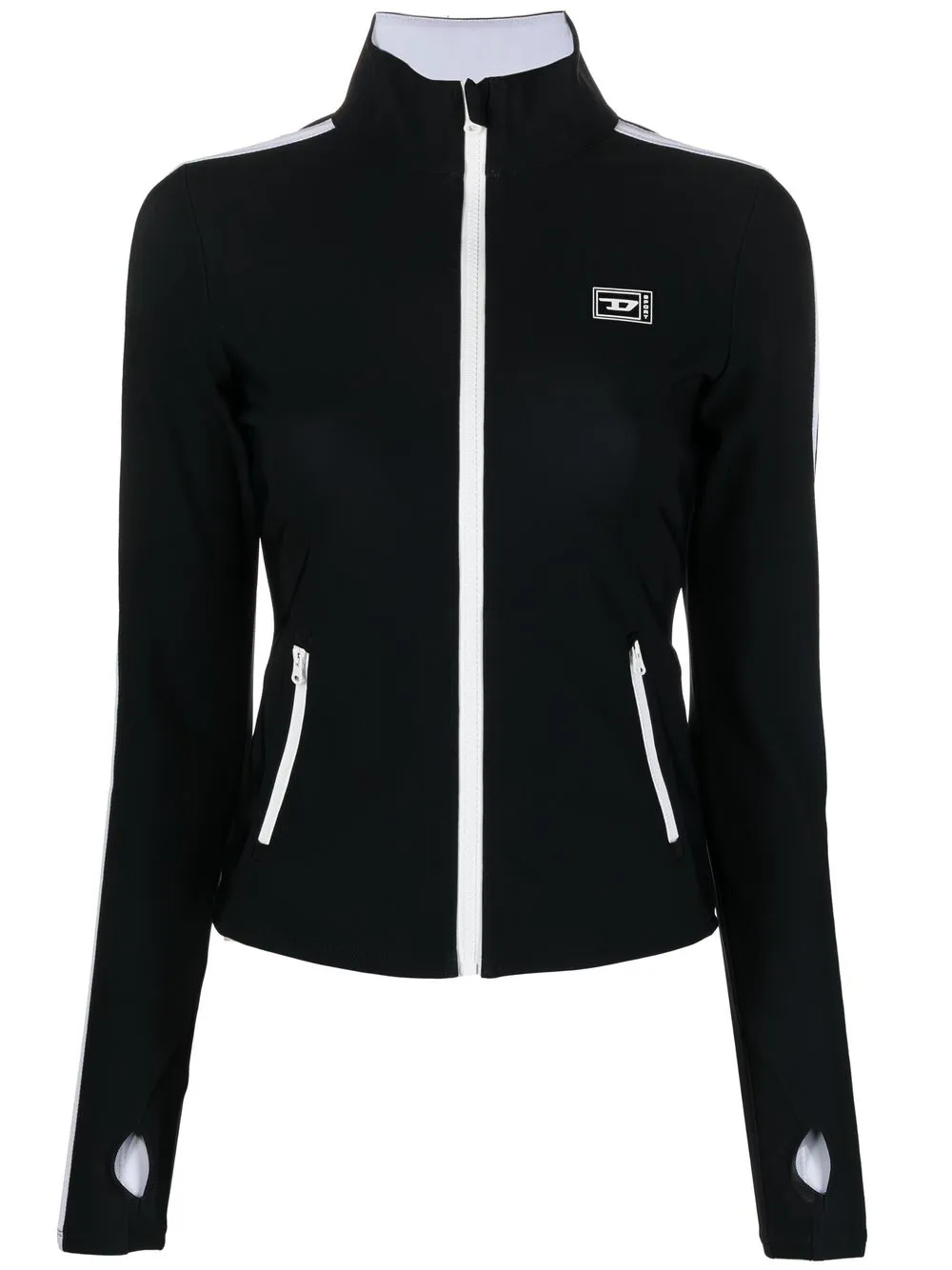 

Diesel logo zipped track jacket - Black