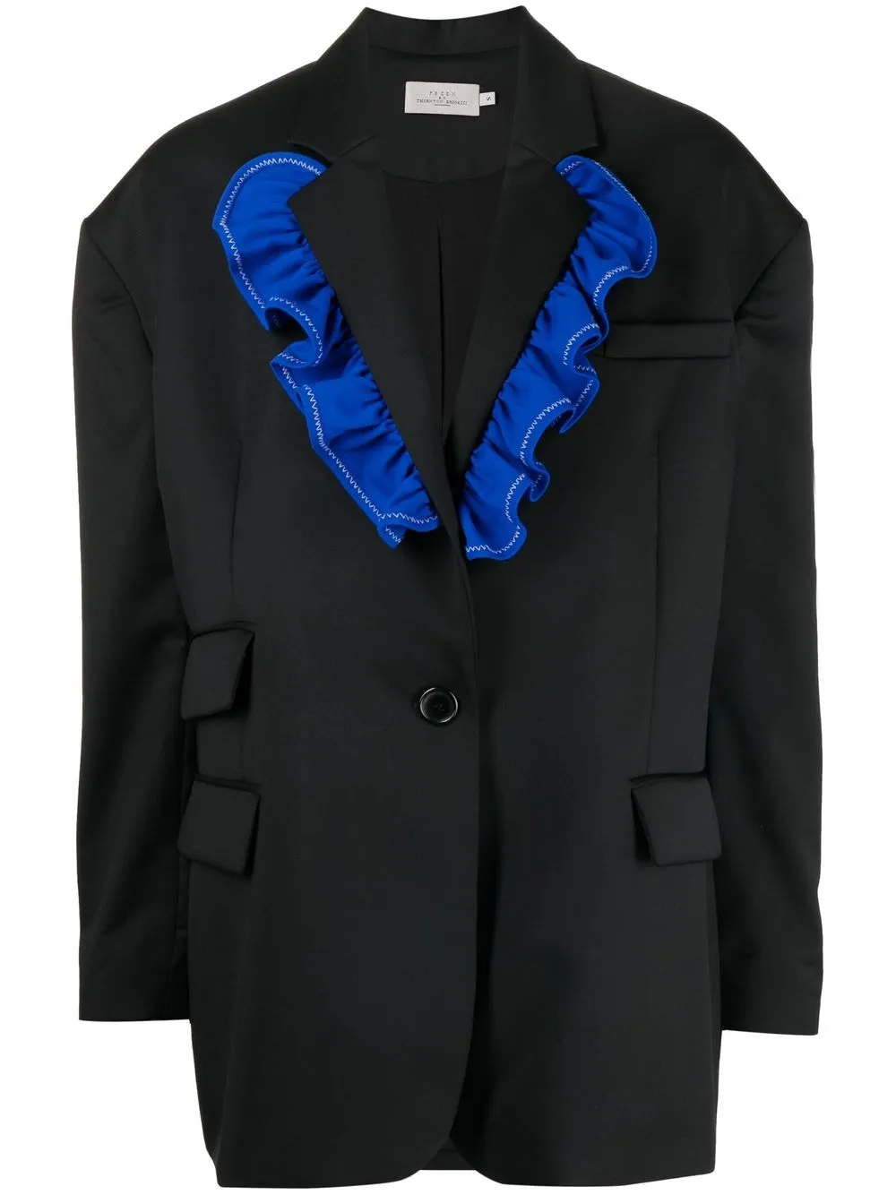 

Preen By Thornton Bregazzi blazer con botones y volantes - Negro