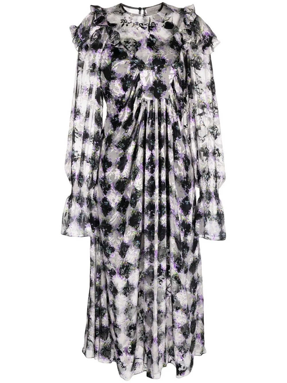 

Preen By Thornton Bregazzi vestido con estampado a rombos - VIOLET DIAMOND