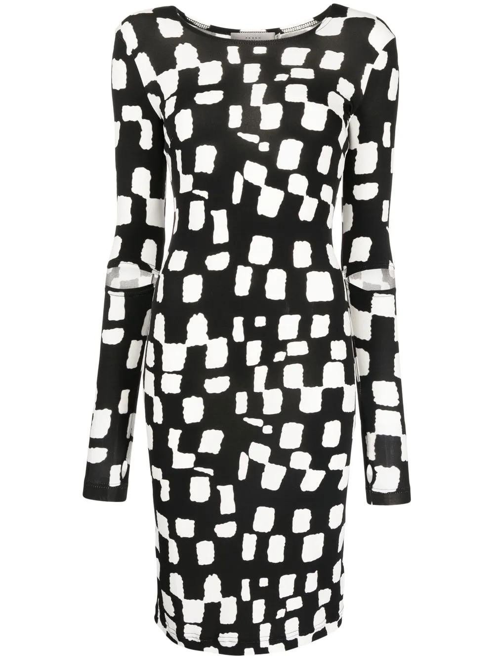 

Preen By Thornton Bregazzi vestido midi ajustado T.V Glitch - Negro
