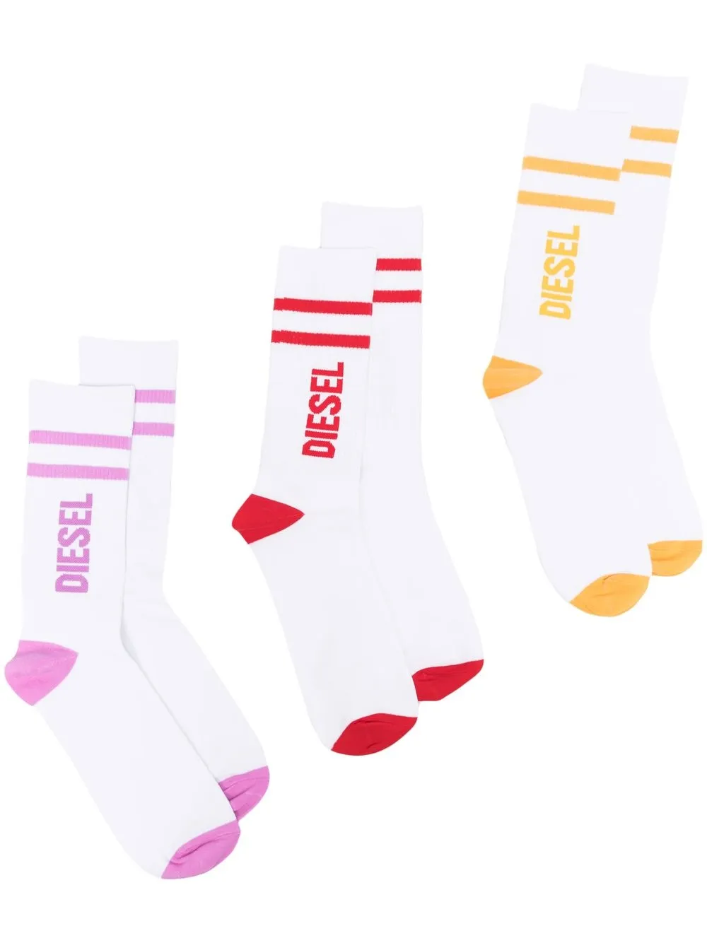 

Diesel logo-print ankle-length socks (pack of 3) - White