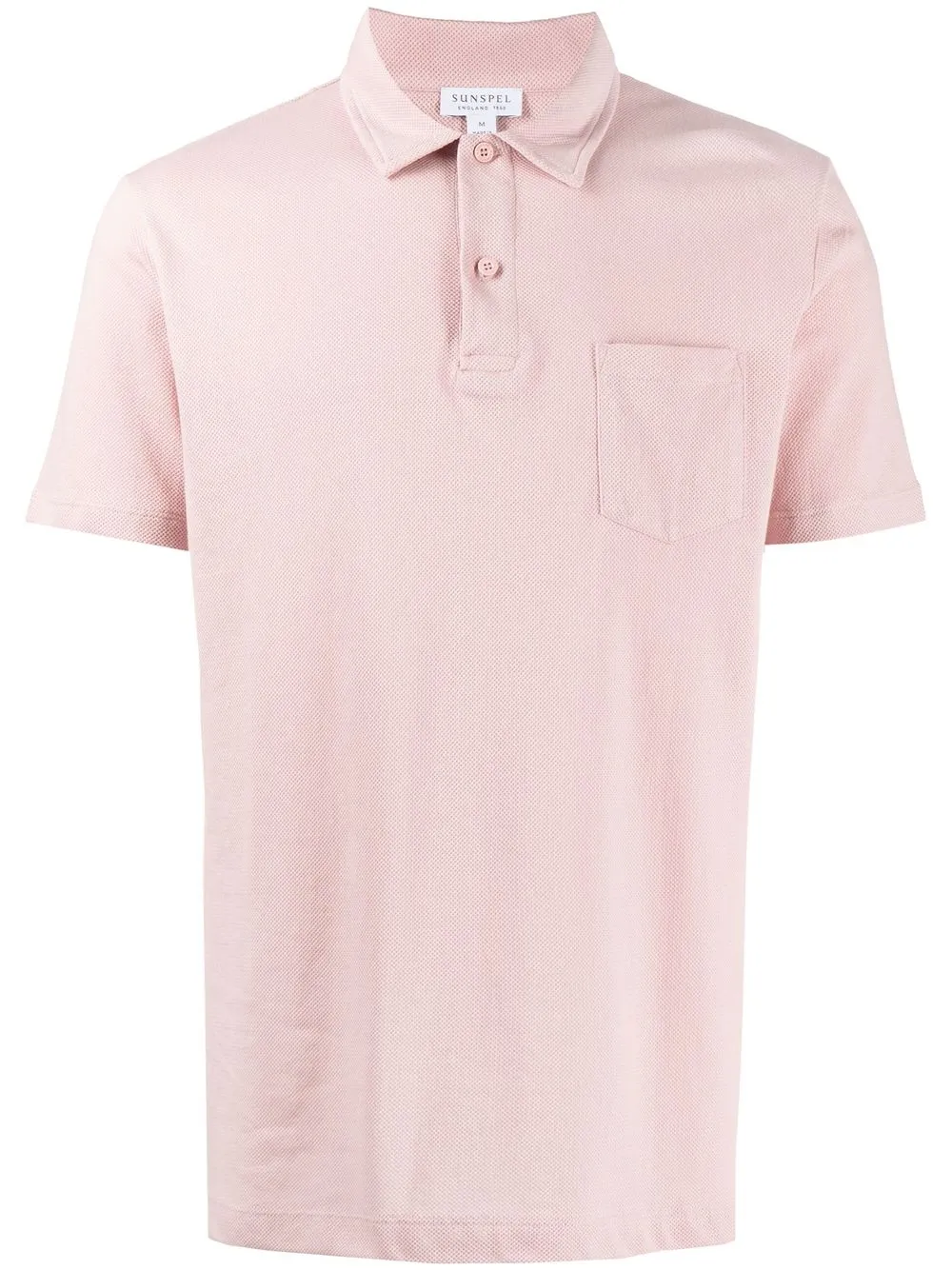 

Sunspel camisa tipo polo Riviera con perforaciones - Rosado