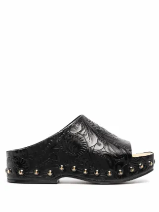 Clergerie Mia Embossed Clog Mules Farfetch