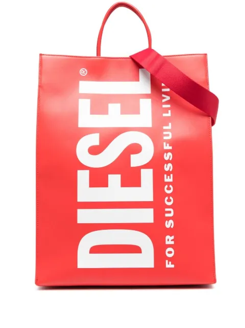 Diesel logo-print detail tote bag