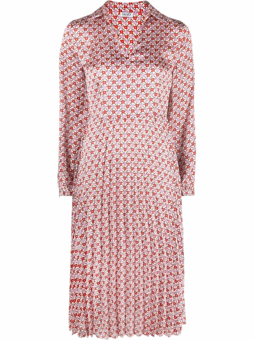 

LIU JO falda midi con estampado geométrico - Blanco