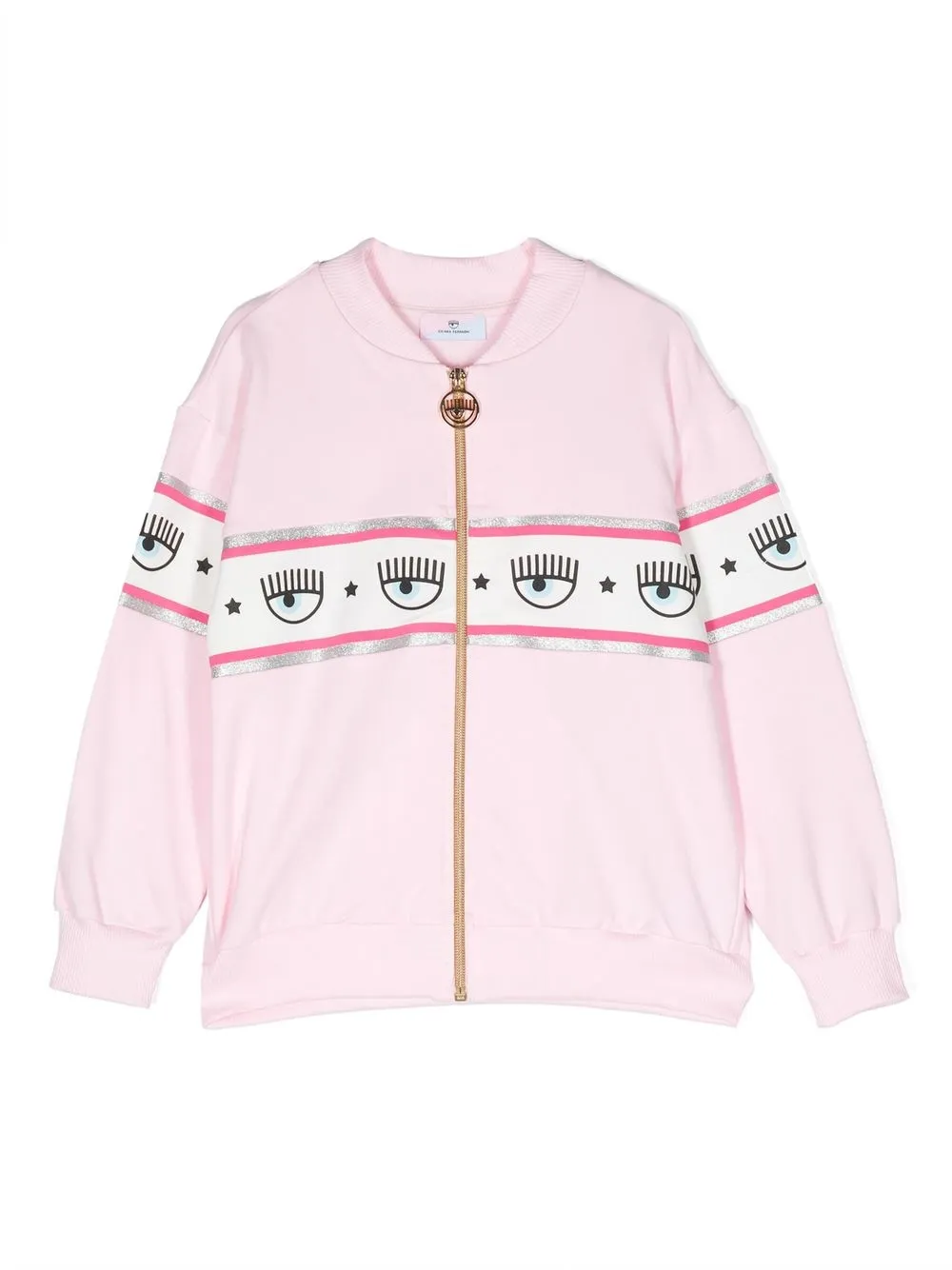 

Chiara Ferragni Kids Eyelike cotton bomber jacket - Pink