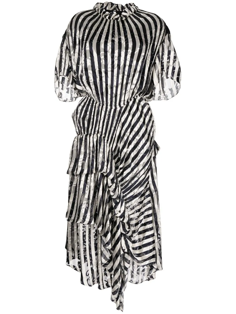 

Preen By Thornton Bregazzi multi-way stripe flared dress - STATIC STRIPE