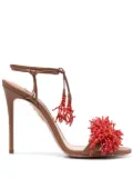 Aquazzura beaded high-heel sandals - Brown