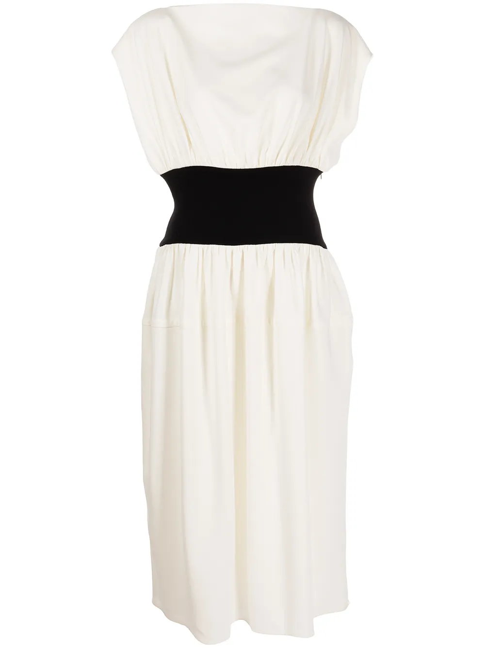 

Proenza Schouler knitted panelled waist midi dress - White