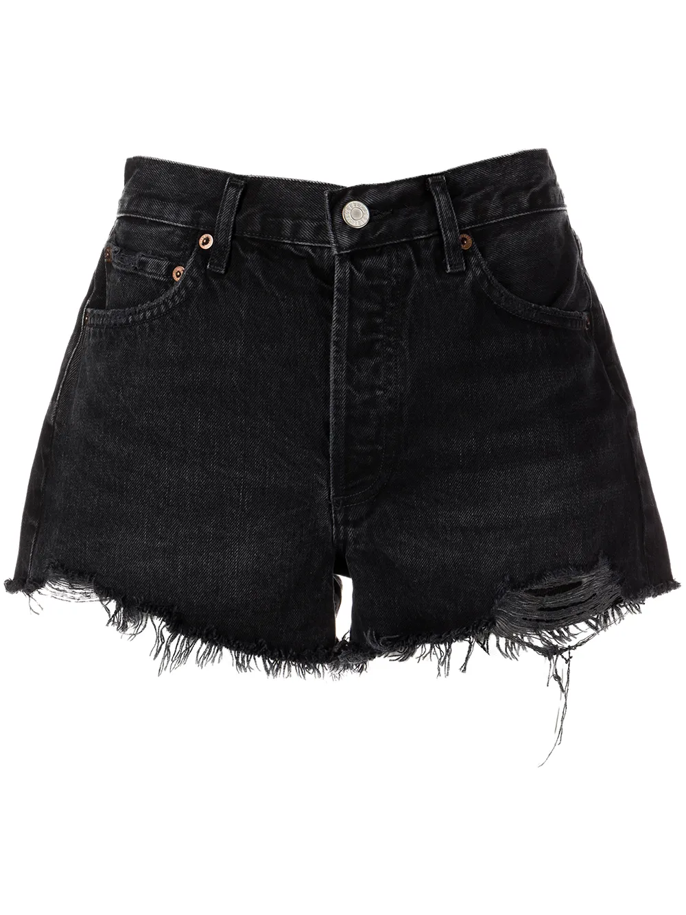 

AGOLDE shorts de mezclilla Parker - Negro