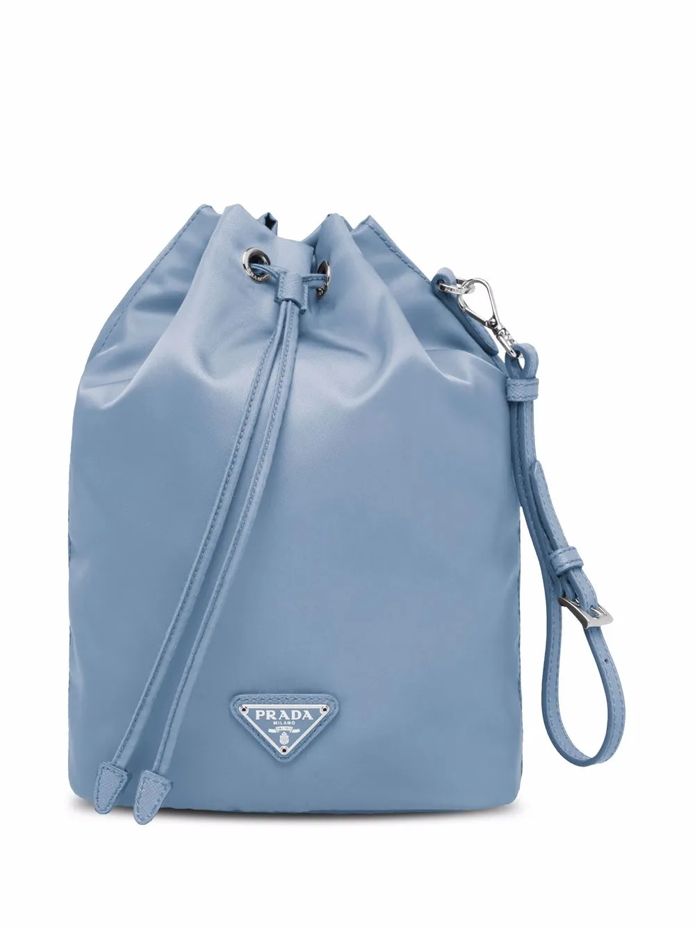 Prada mini Re Nylon bucket pouch Blue