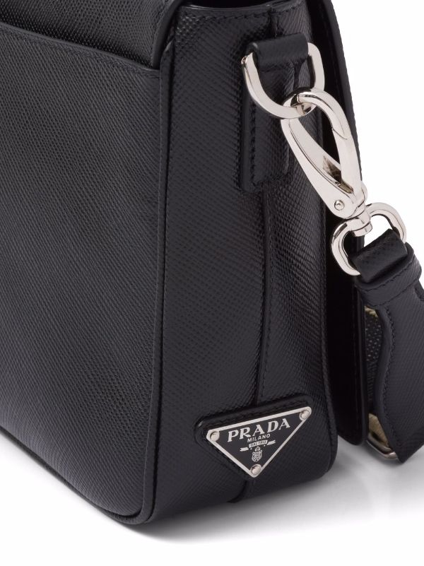 Prada Men's Triangle Logo Crossbody Bag