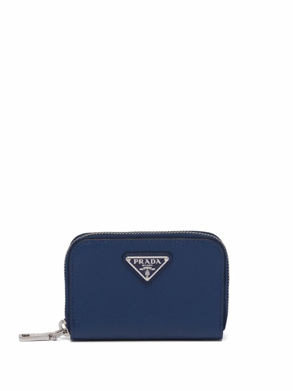 

Prada Saffiano leather triangle-logo wallet - Blue