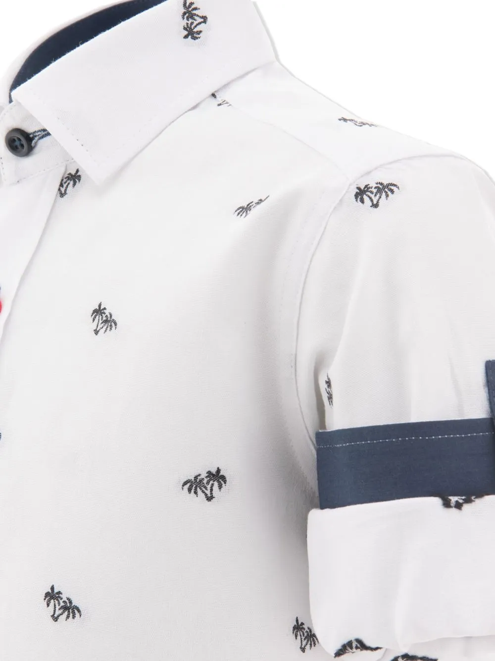 Moustache Palm Tree-print Organic Cotton Shirt In White
