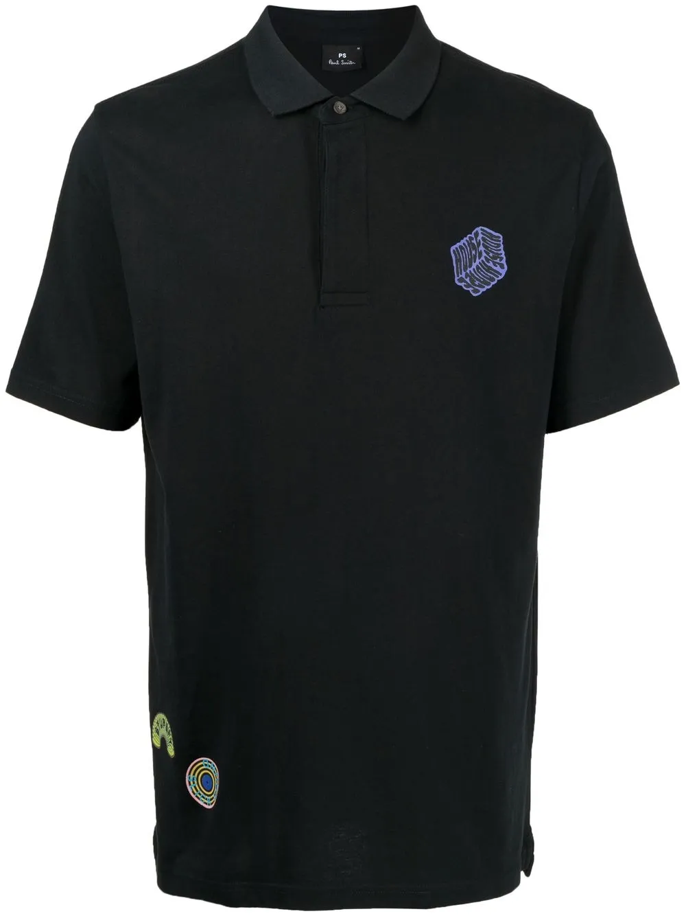 

PS Paul Smith playera tipo polo con estampado gráfico - Negro