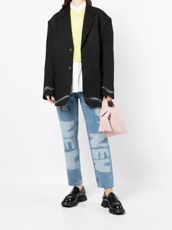 Ader Error Slogan Washed Jeans | Blue | FARFETCH