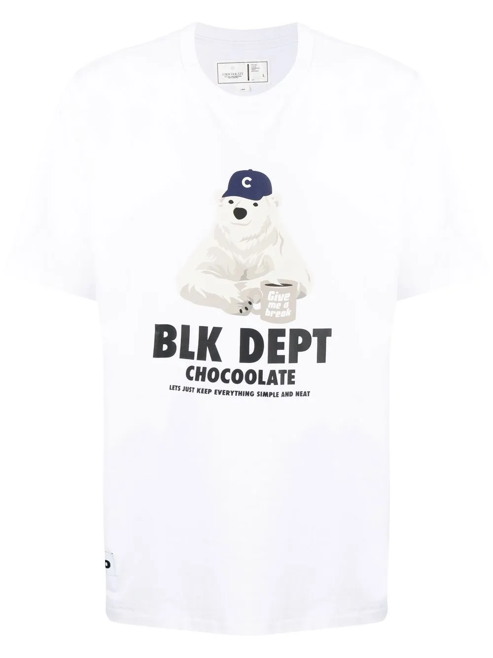 

CHOCOOLATE bear-print short-sleeve T-shirt - White
