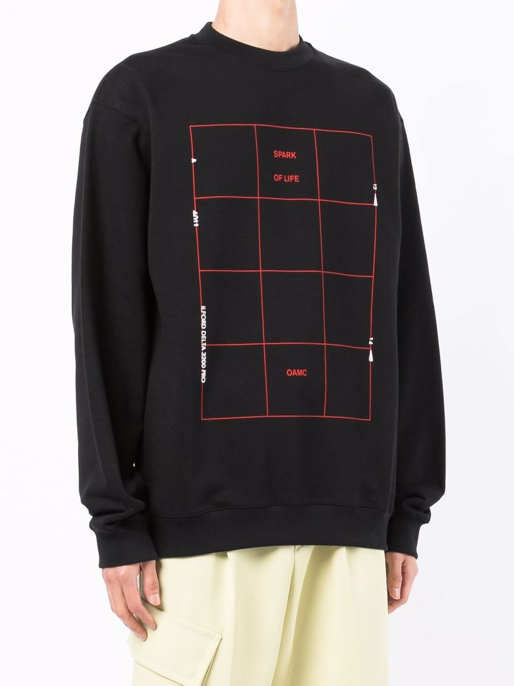 Grid crew neck sweatshirt