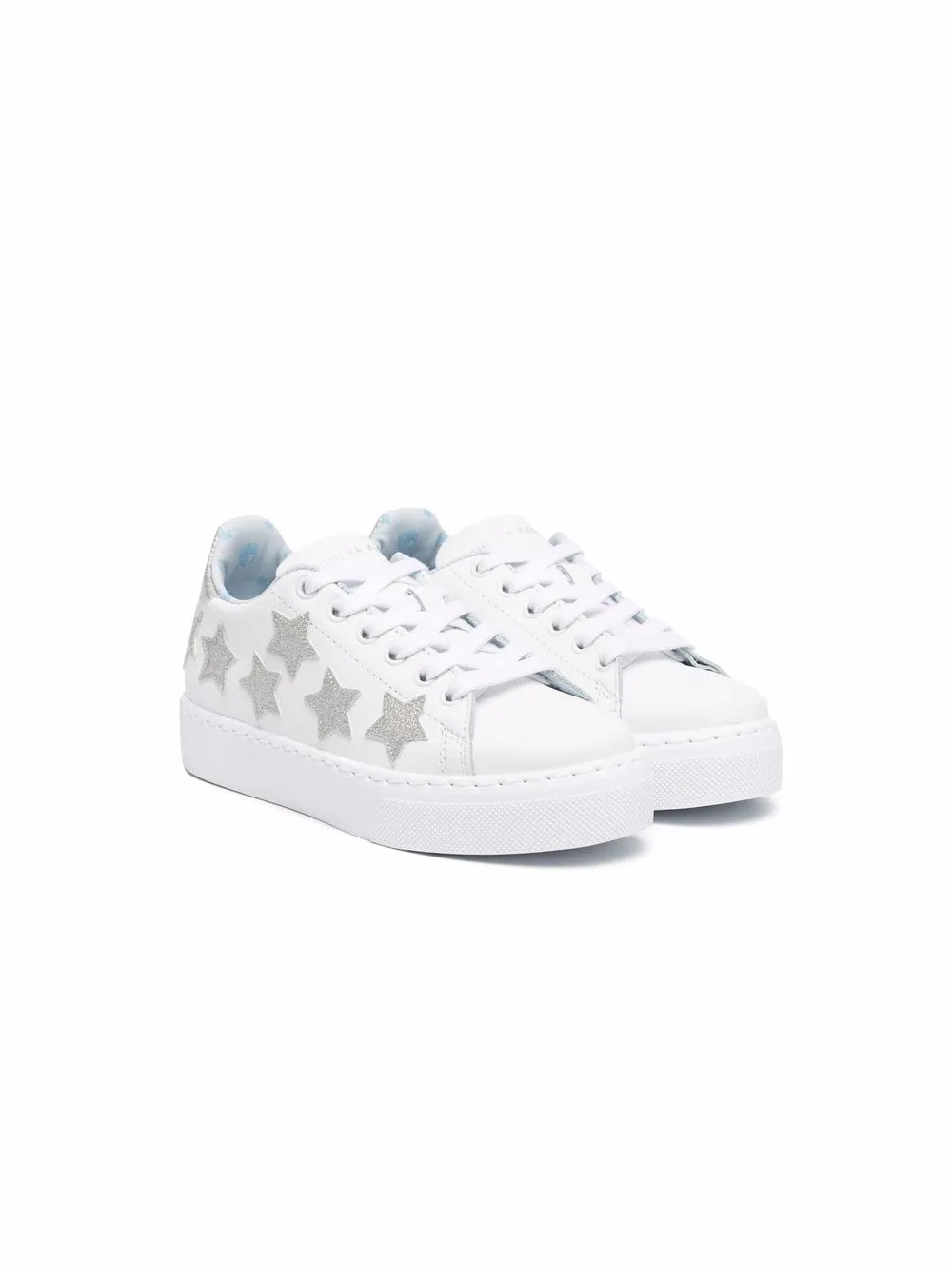 

Chiara Ferragni Kids tenis con parche de estrella - Blanco