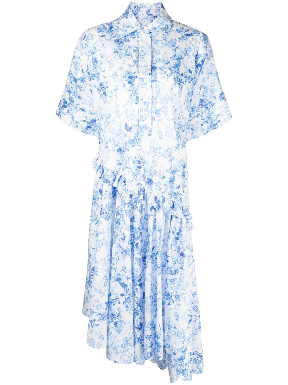 

Preen By Thornton Bregazzi floral-print shirt dress - Blue