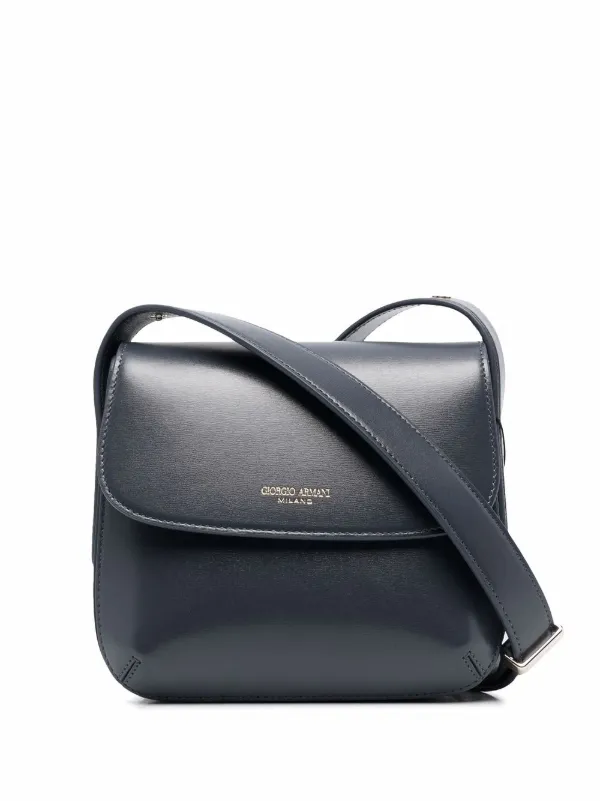 Giorgio Armani Logo-print Shoulder Bag in Grey