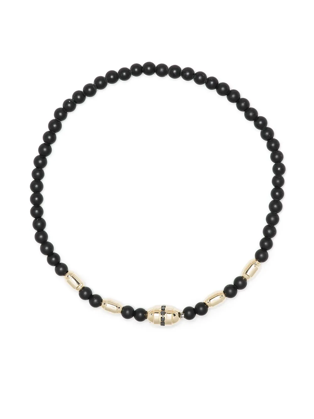 

LUIS MORAIS pulsera con cuentas y ónice - Negro