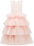 Tulleen tulle tiered skirt dress - Pink