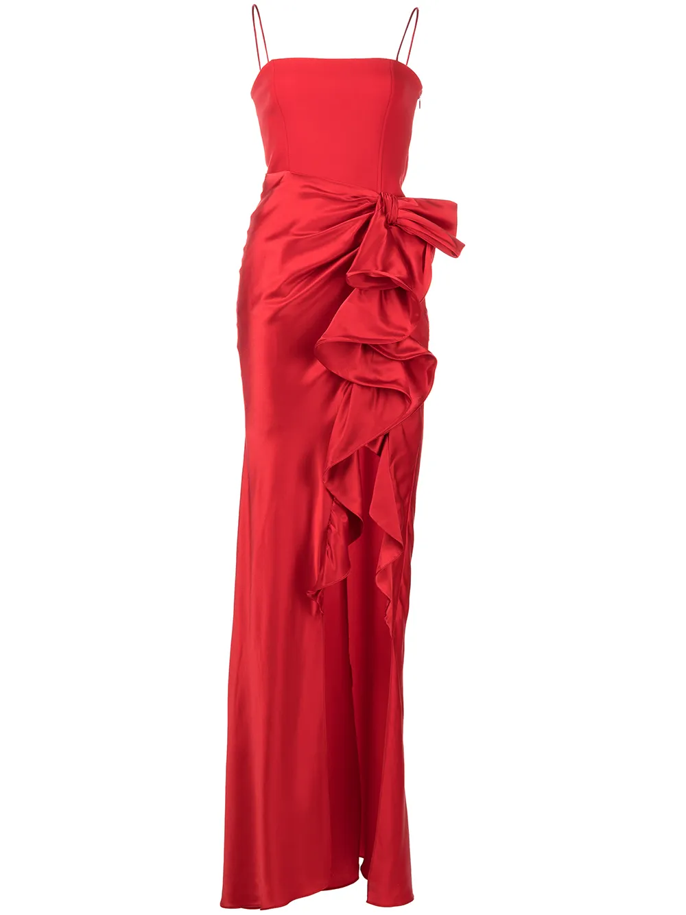 

Cinq A Sept Drina ruffle-trim gown - Red