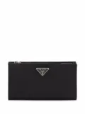 Prada triangle logo wallet - Black