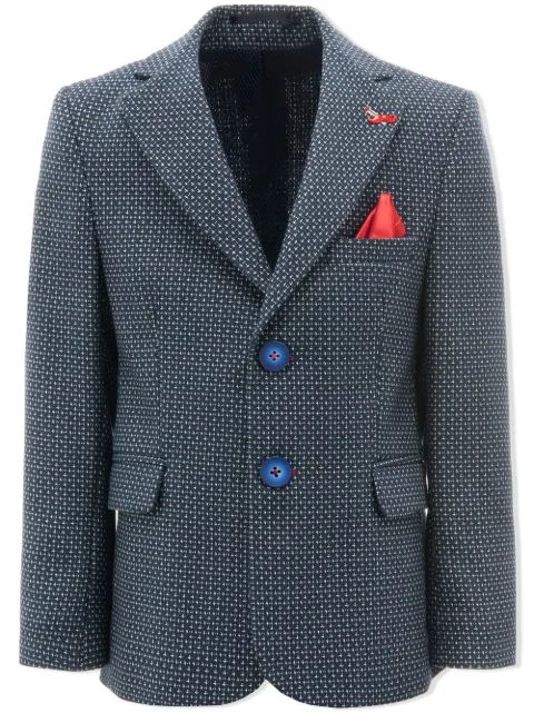 Moustache embroidered tailored blazer