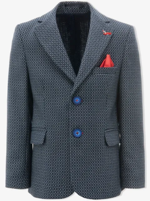 Moustache embroidered blazer