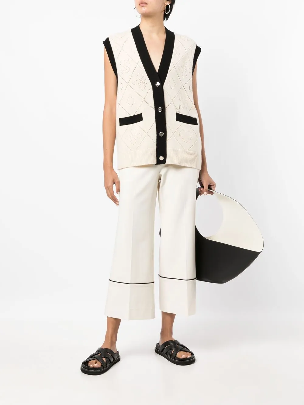 GOODIOUS Cropped broek - Wit
