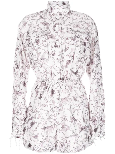 ZIMMERMANN garden print tie-waist playsuit