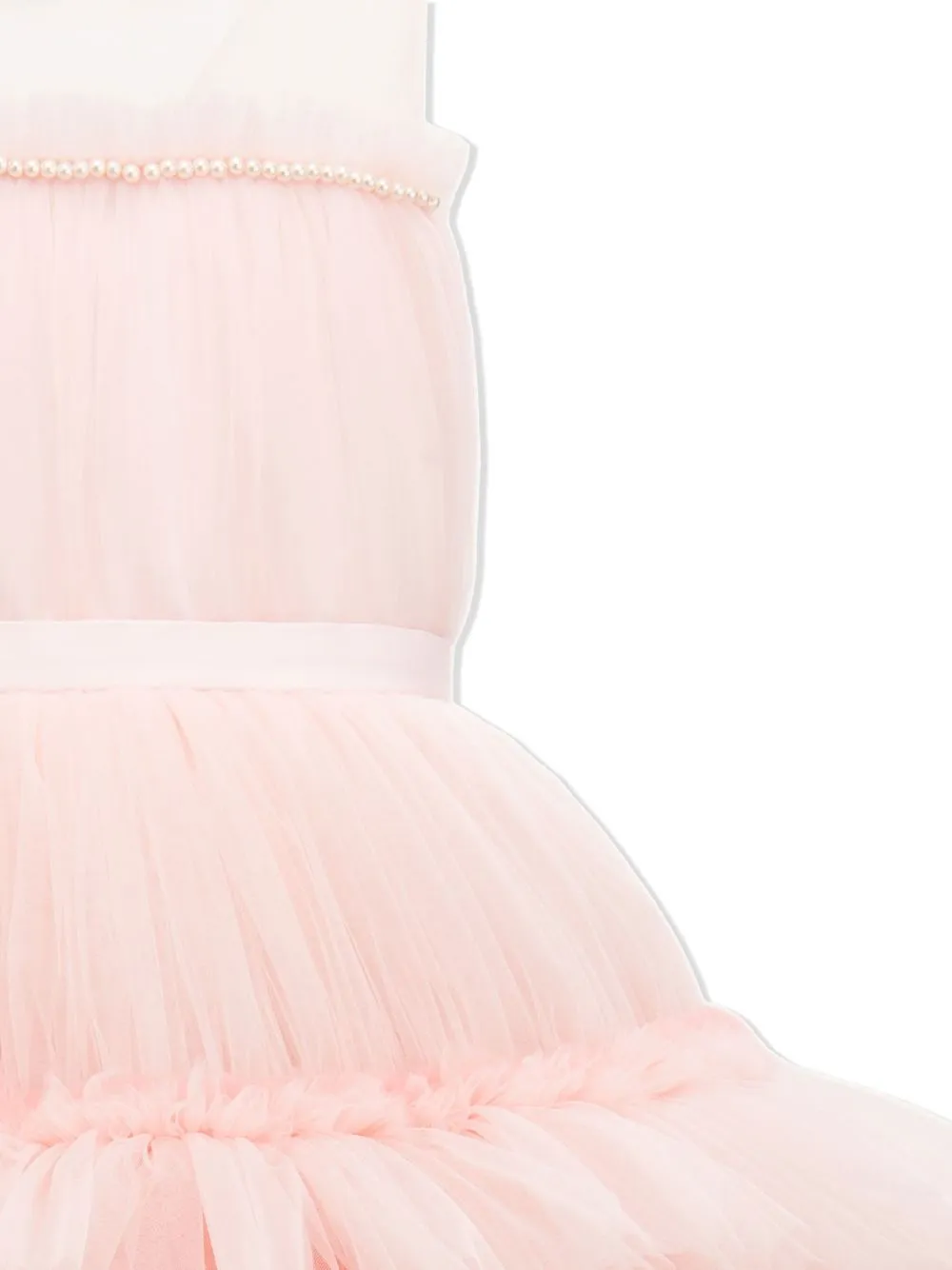  Tulleen Gestuftes Abendkleid   Rosa 
