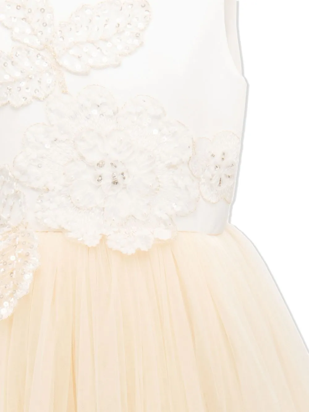 Tulleen Tulle Full-length Gown In Neutrals