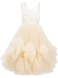 Tulleen tulle full-length gown - Neutrals