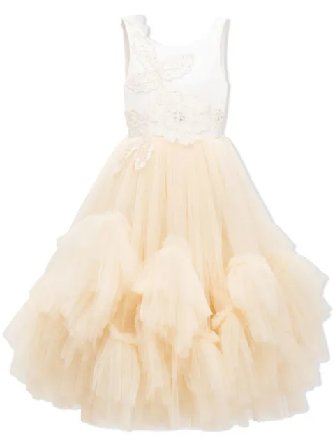 Tulleen vestido de fiesta largo con tul